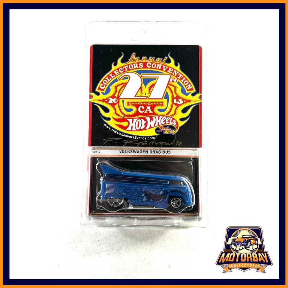 Hot Wheels 1/64 Volkswagen Drag Bus Tiene autógrafo de Phil Rielhman