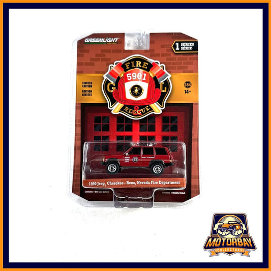 Greenlight 1/64 1990 Jeep Cherokee - Reno, Nevada Fire Department