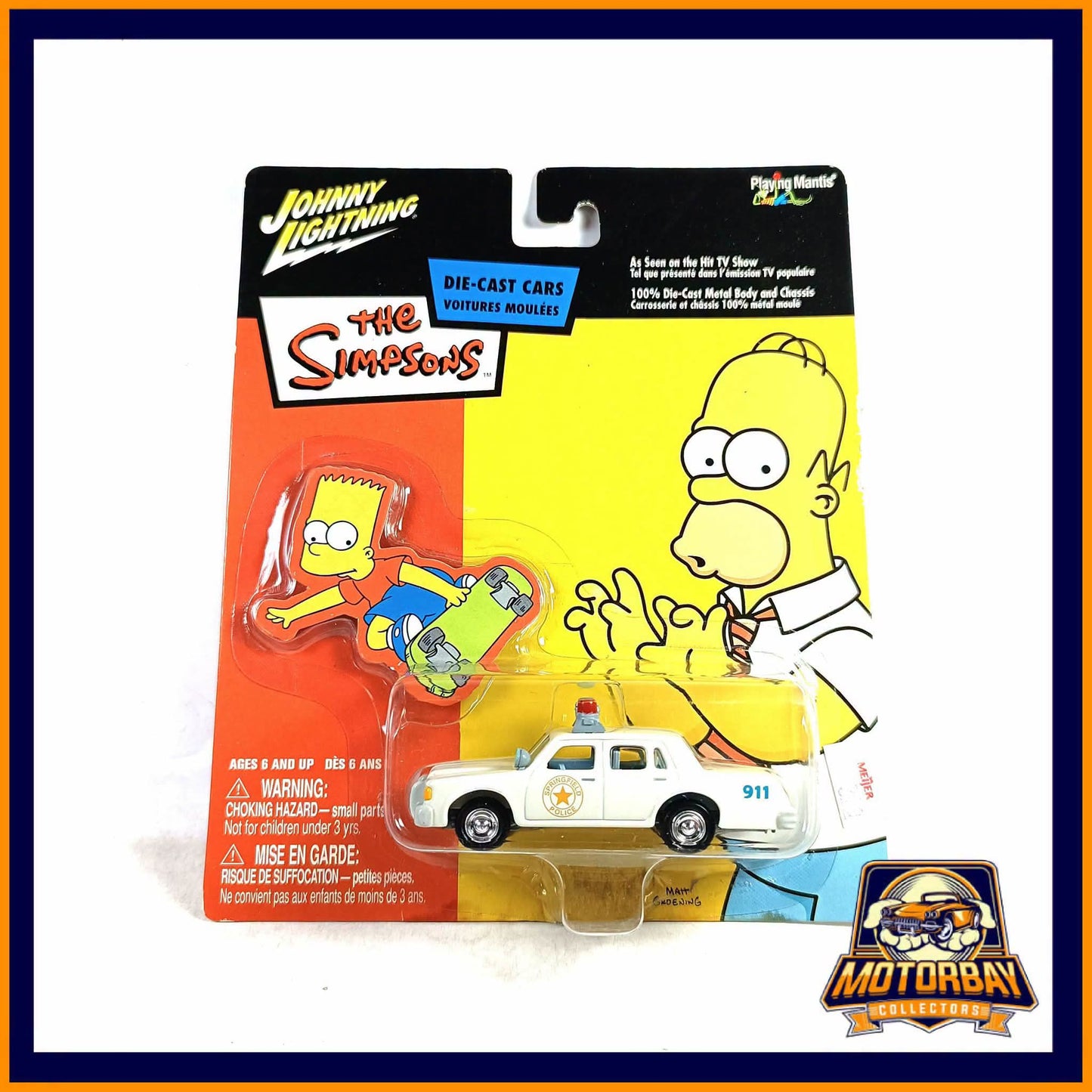 Johnny Lightning 1/64 The Simpsons Springfield Police Bart Simpson