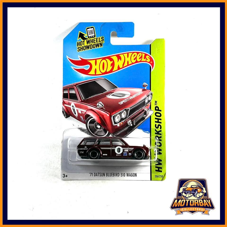 Hot Wheels 1/64 STH 71 Datsun Bluebird 510 Wagon Punta inferior con detalle